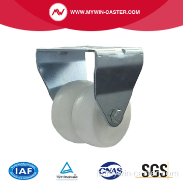 2 Inch Plate Rigid PP Material Small Twin Caster